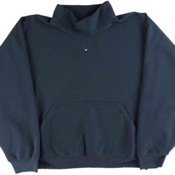 NWT Yeezy x Gap by Balenciaga High Neck Sweatshirt XL Dark Blue - Picture 4 of 5